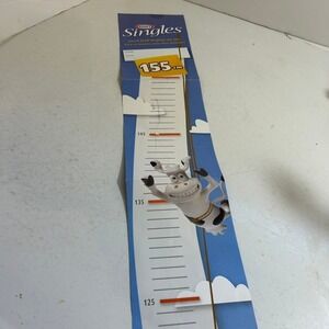 Vtg Kraft Singles‎ Cow Growth Chart Kids Height Tracker Promotional Advertising